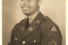 Potrait-of-17th-Engineer-PaulOuellette-1941-at-Basic-training-courtesy-Ryan-C-Miller