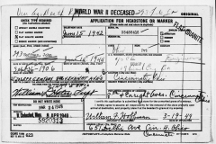 Headstone application John Hoffman 6-15-1944 B