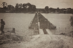 Bridge build by the 17th Engineers a the Seine River at Meulan, France august 30 1944