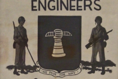 Detail van foto bord van de 17th Engineers in Berlijn 1945