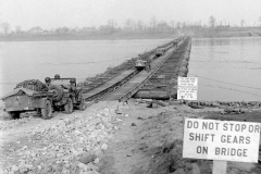 eeps cross the Rhine pontoon bridge Wallach, Germany Rhine River E Co 17 Armd Engr Bn and C C. 202 Engr C Bn