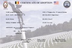 Certificate of Adoption Joseph Fumagalli
