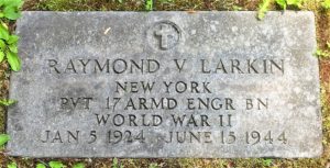 Headstone Raymond V. Larkin 6-15-1944