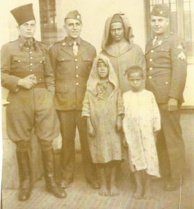 17th Engineer Heber L. McFall (far right) in Africa serving as a radio operator