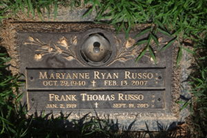 Grave stone Frank T Russo