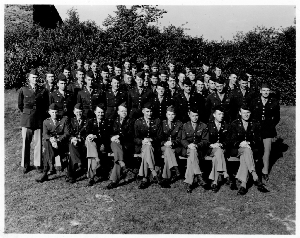 Officer Staff 17th Engineers at Tidworth Barracks England, june, may 1944. Photo: S. Benninger