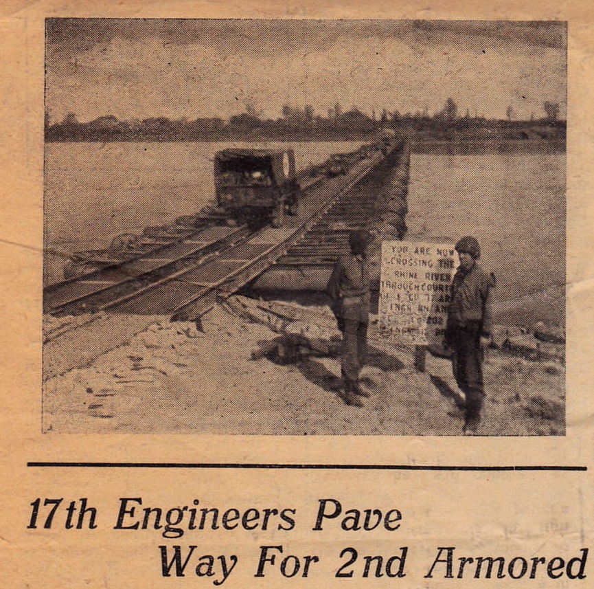 Article about Co E from Hell on Wheels June 13 1945 Photo. Courtesy Dave Ketchpaw