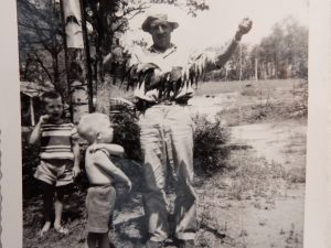 ordon Ketchpaw fishing with son Dave in front