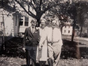 Gordon and Jean Ketchpaw and son Jim on his confirmation day