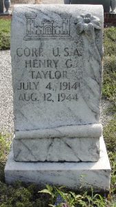 Grave Stone Taylor Henry G CPL