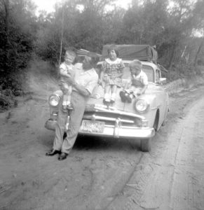 ordon Kethpaw with son Dave out on fishing on vacation after the war