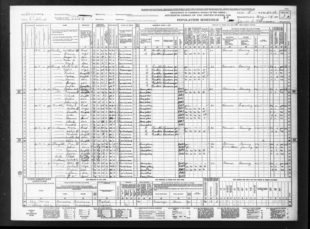 Peter Bacle 1940 US Census