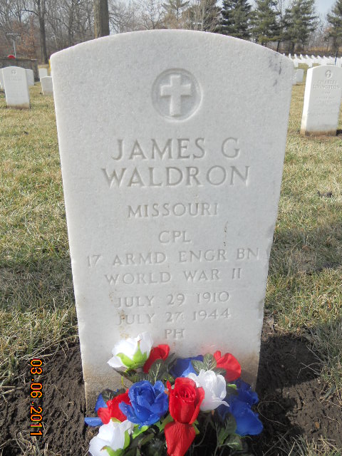 Waldron James G Headstone