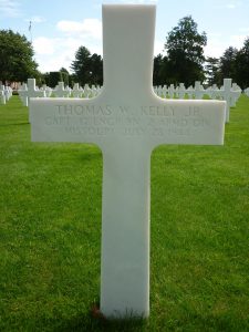 Gravestone Normandy CollvilleThomas W Kelly Jr front