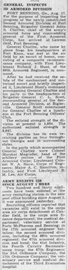 The Atlanta Constitution Atlanta, Fulton, Georgia, United States of America 18 Aug 1940, Sun