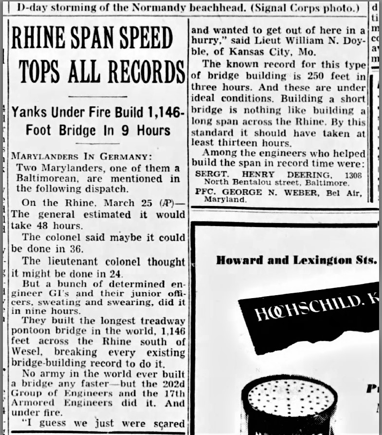 The Baltimore Sun (Baltimore, Baltimore, Maryland, United States of America 26 Mar 1945