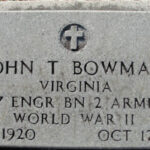 Headstone PFC John T Bowman