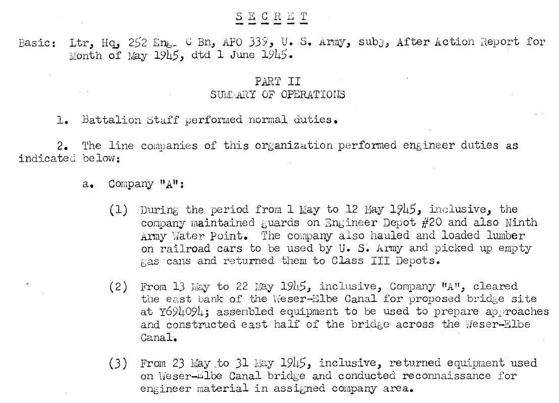 252nd Combat Engineer Battalion- Company A- Ike Skelton Combined Arms Research Library